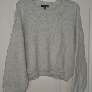 Steve Madden Rosina Balloon Sleeve Cropped Sweater Size Large